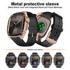 Custodia in Metallo+Cinturino in Silicone per Fasce Apple Watch 46mm 45mm Copertura Protettiva Antiurto Serie Iwatch 11 10 9 8