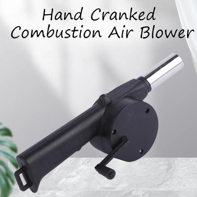 1p Barbecue Hand Cranked Blower Portable Charcoal Burning Bbq Tools Hair Drier Combustion Aid Tool No Charging Required Ignition