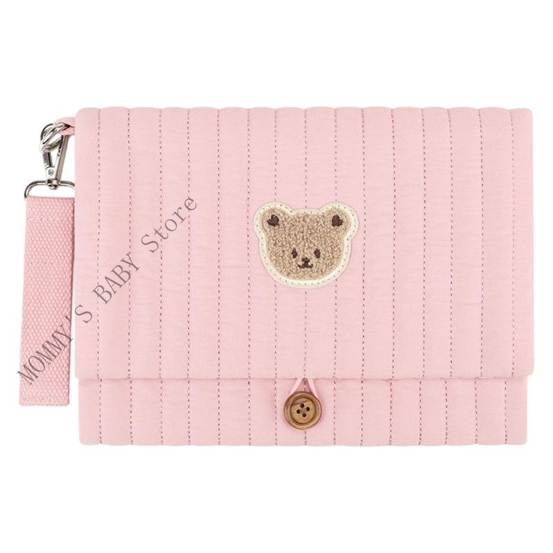 

H3CD Portable Cotton Diaper Storage With Multiple Compartments Space Saving Hanging Bag For Parents рожевий