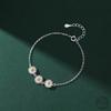 925 Sterling Silver Simple Daisy Flower Ornament Bracelet for Women  Temperament Jewelry Accessories
