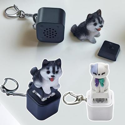 Schattige Kat Hond Toetsenbord Fidget Sleutelhanger Drukknop Stressverlichting voor Kantoorwerk, Schoolstudie & Angstbeheer