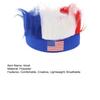 Novelty Patriotic Fuzzy Headband Independence Day Headband Comfortable Hair Accessory Creative Red White Blue Wig Hat Independence Day Empty Top Fans