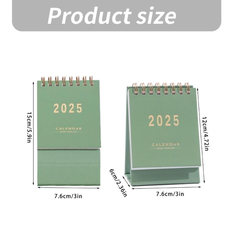 Desk Calendar 2024-2025 Office Desktop Calendar Planner from 07/2024 to 12/2025 Stand Up Desk Calendar 3x2.36x4.72inch