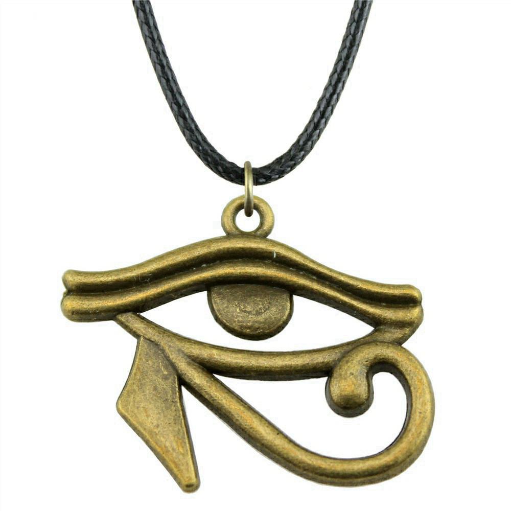 45cm Necklace Leather Chain Big Eye Of Horus Minimalist Jewelry Components QN029