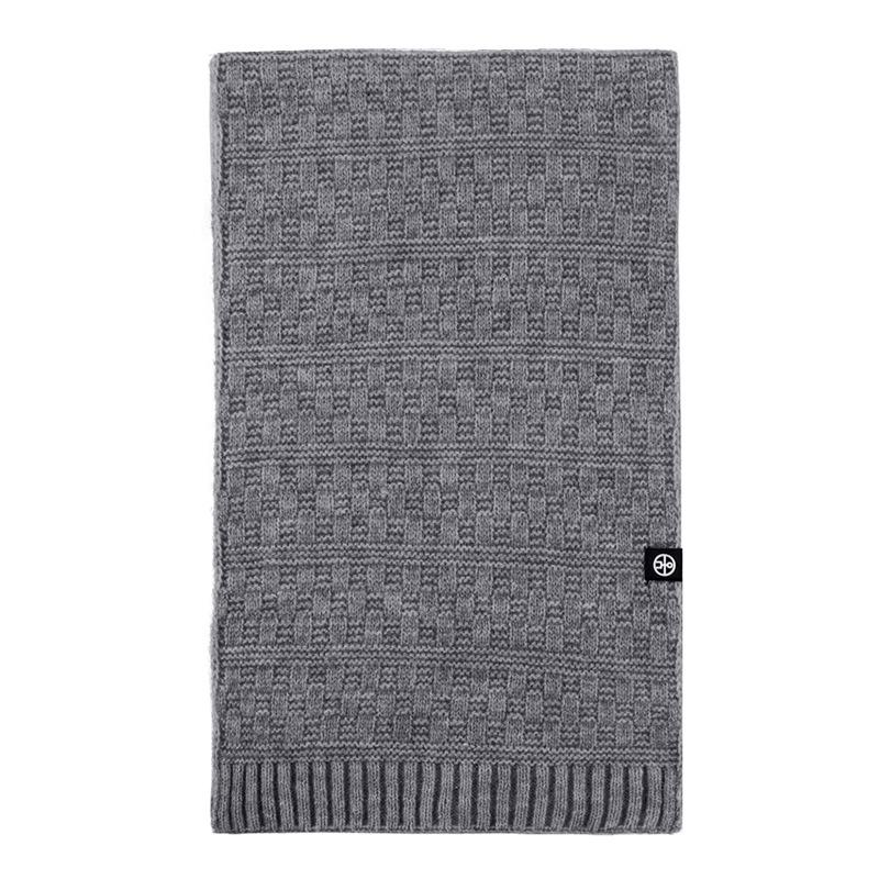 

Клетчатый вязаный шарф женский теплый зимний шарф универсальный удлиненный уличный холодо- и ветрозащитный платок однотонный для защиты шеи 165cm*23cm темно-серого