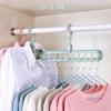 Multifunctional Hangers Household Hangers Storage Artifacts Nine Holes Clothes Rack Plastic Bedroom Magic Rack Dormitory