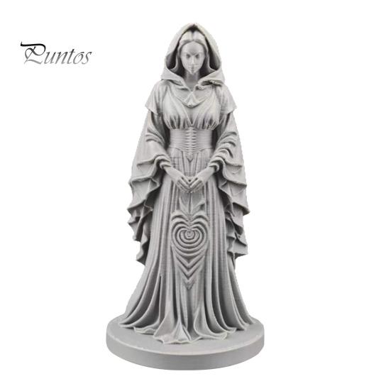 Like-minded Friend Gifts 3D Printed Witch Statue, European Style Mysterious Figurine with Fine Gothic Desk Accessory Texture & Stable Base,