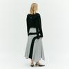 Ibiem Cutout Contrast Flare Skirt Emp9Wsk100