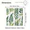 1pc Green Leaf Shower Curtain High Quality Polyester Fabric Vintage Country Style Waterproof Bathroom Decor Easy to Wash