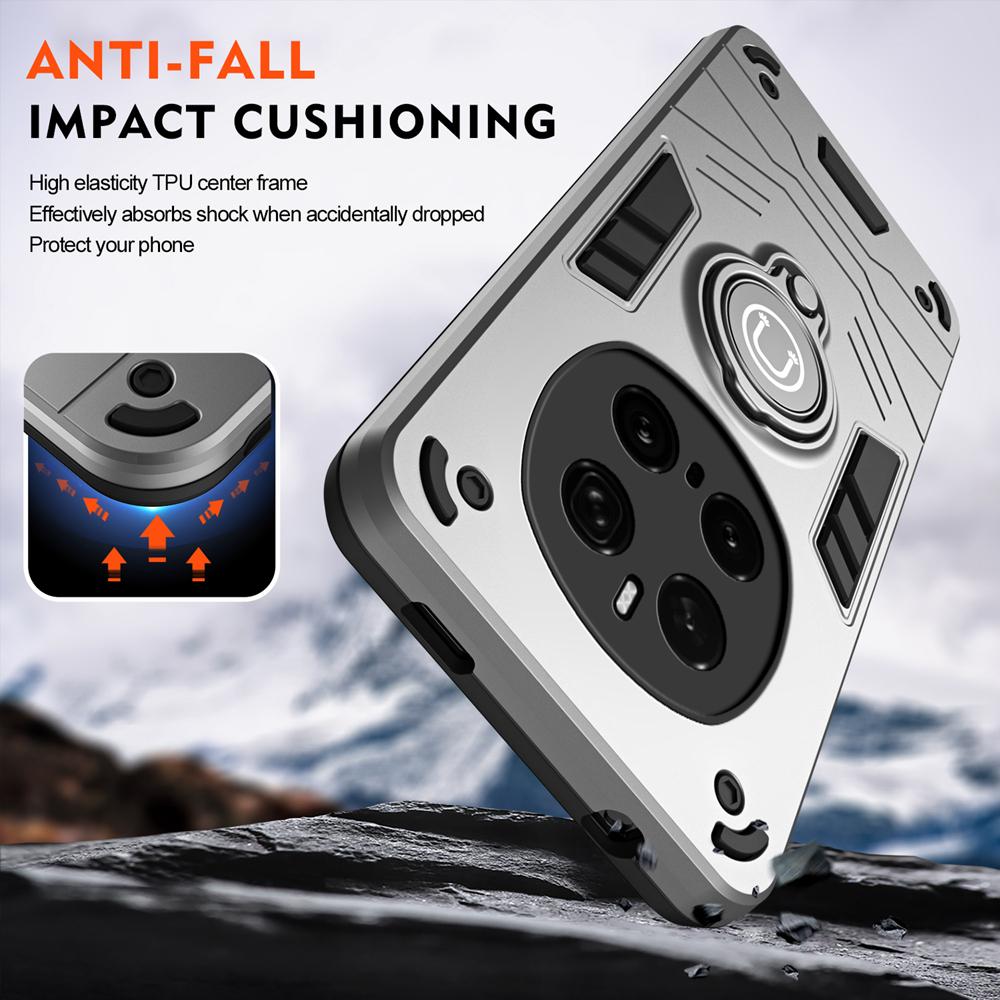 KEYSION Wstrząsoodporne etui na HONOR Magic 7 Pro 5G Pierścień ochronny na aparat Podstawka Tylna pokrywa telefonu dla Huawei Magic 7 Pro 5G