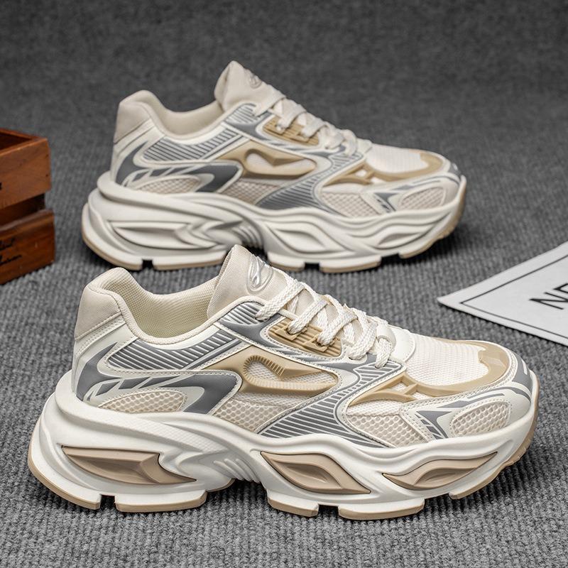 Men's shoes autumn new breathable shoes men's sports shoes trend versatile thick-soled heightening casual running shoes