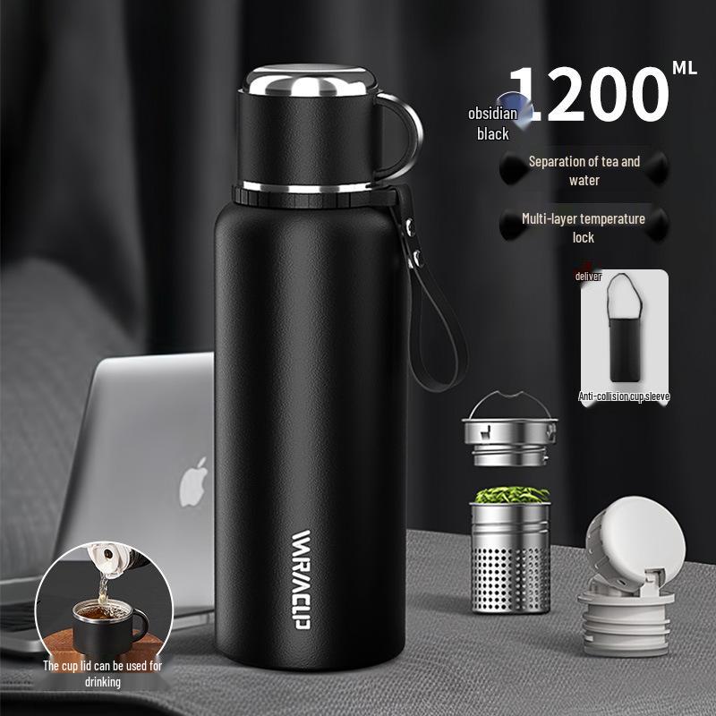 Men's Large Stainless Steel Insulated Mug, 2023 Edition - Portable Tea & Water Kettle Cup.