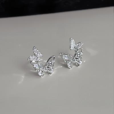 Sweet and Simple Double Butterfly Earrings