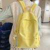 Schoolbag Simple Versatile Lightweight Backpack High School Student Backpack School Bag Ins Niche Campus Casual Solid Color School Bag