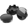 4Pcs Wheel Center Caps for F150 Focus Mustang Wheel Rim Outer 65mm(2.56in) Inner 59mm(2.32in) Black Hub Caps, Replacement 2M5V-1A096