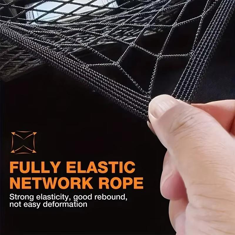 Rete da carico per moto, rete elastica a doppio strato per riporre il casco, 25,4 x 27,9 cm, con ganci, rete per bagagli