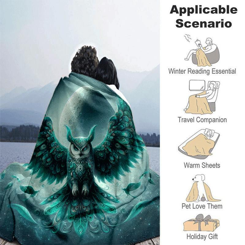 1pc Eagle Printing Lightweight Flannel Blanket, Comfortable and Warm Blanket, for Camping Sofa Bed and Couch Office, Suitable for Gift Blanke
