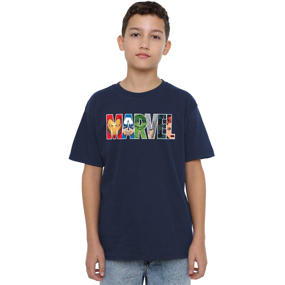 Marvel Childrens/Kids Character Faces T-Shirt