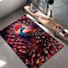 Colorful Peacock Pattern Carpet with Vibrant Tail Feathers for Home Decor Suitable for Use As an Anti-slip for Living Room Bedroom Sofas