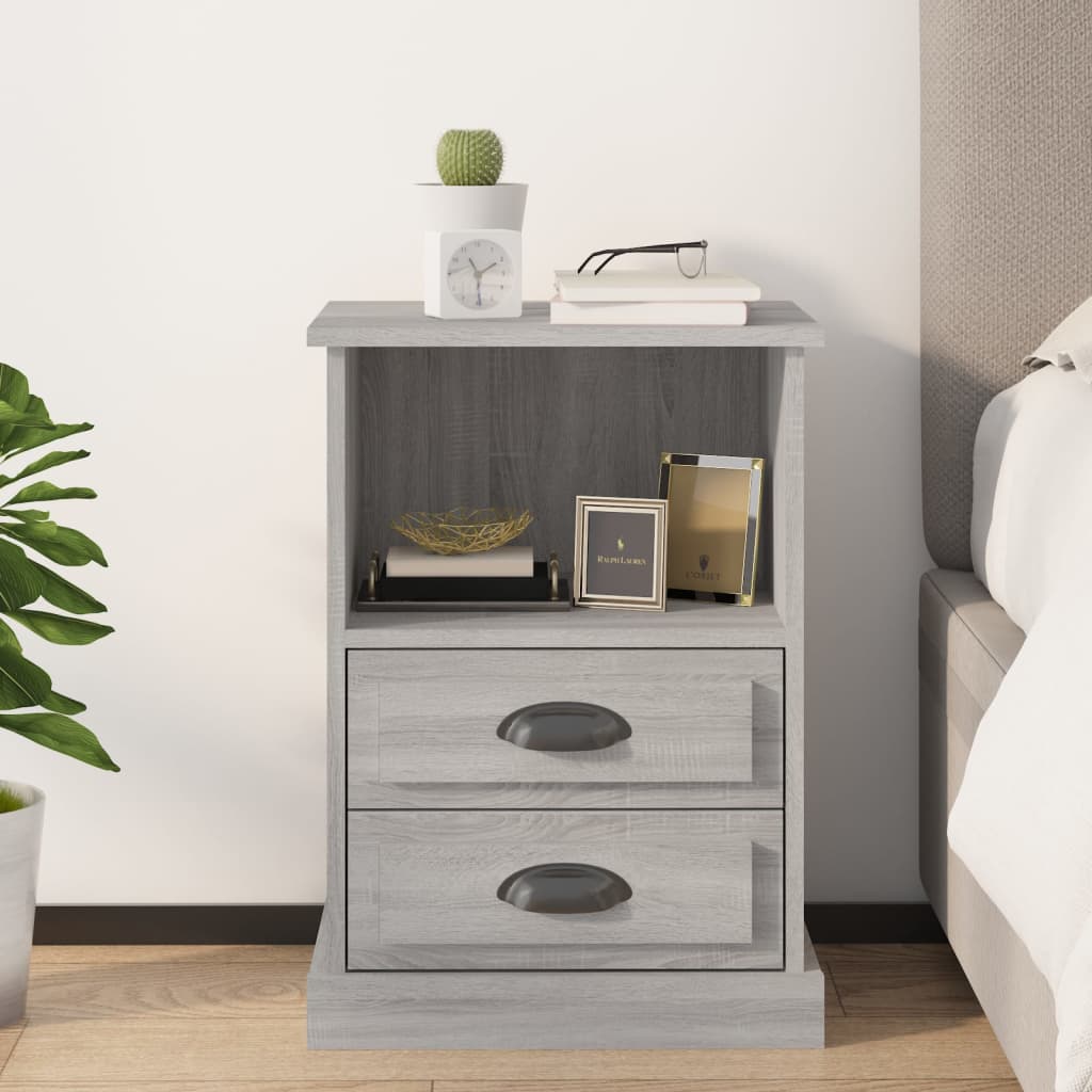 Nightstand Gray Sonoma 43x36x60 Cm