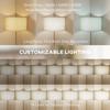Floor Lamp with Remote, Height Adjustable Standing Lamp with Linen Shade, Dimmable with 3000K-6000K Adjustable Colour Temperatures