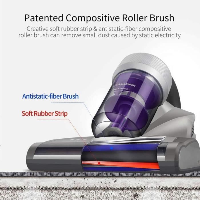 Aspirateur anti-acariens Jimmy JV35 avec lumière UV-C 14 Kpa - Forte aspiration 700 W Puissance 5S - Chauffage rapide Compartimen