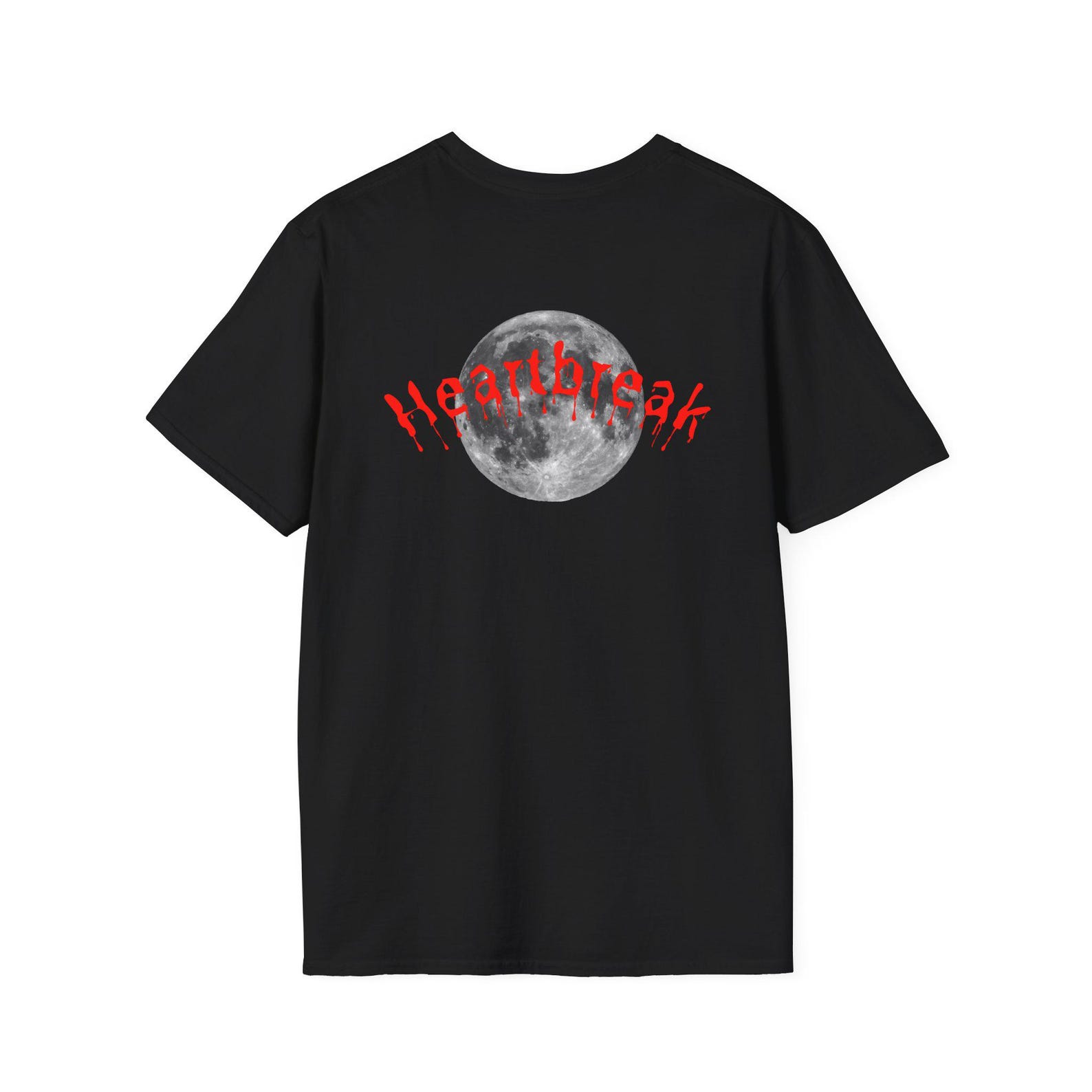 Heartbreak Full Moon T-Shirt: Emo Anti-Valentine s Day Tee S