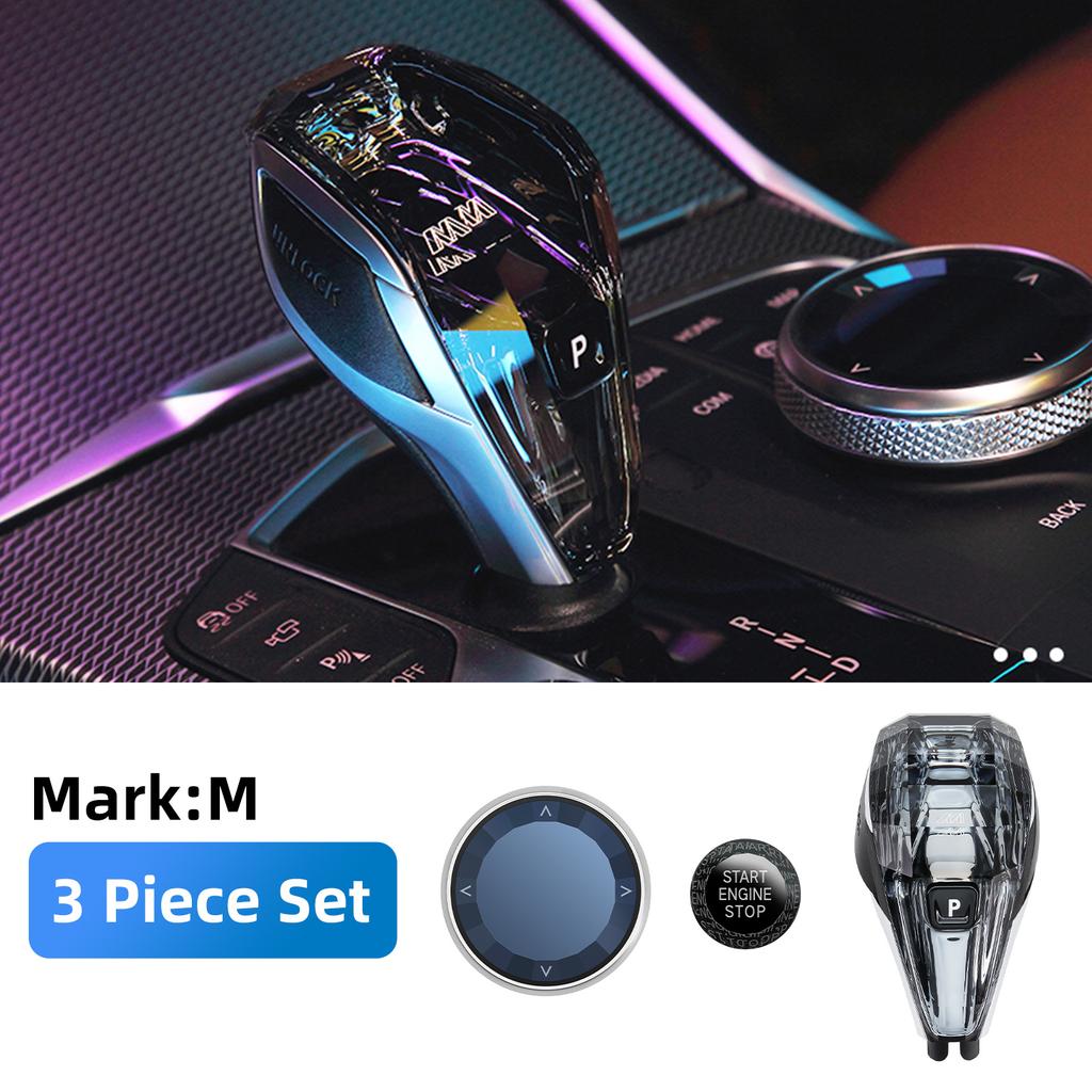 Crystal Gear Shift Knob Lever 3 4 8 Series X3 X4 X5 X6 X7 Z4 I4 G26 G20 G16 G01 Psychedelic Crystal Gear Handle 3 / 4-piece Set