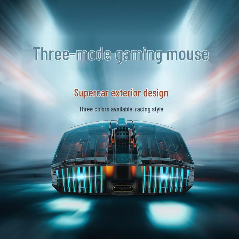 AULA Sc516 Tri-Mode Transparent RGB Gaming Mouse