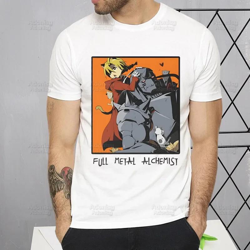 Tričko Fullmetal Alchemist Harajuku Alphonse Elric Trička Krátký rukáv Móda Ležérní Edward Elric Tričko Topy Trička