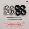 4Pcs/Set 1:64 Scale Wheels For Hotwheels Rubber Tire Model Car Modified Parts