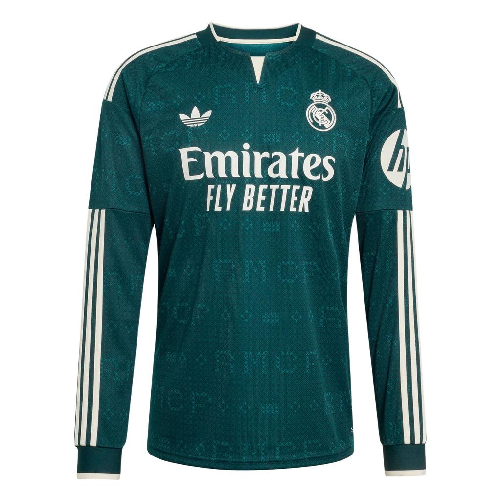 Adidas Originals Real Madrid 26/27 Season Away Slim Fit Knitted Quick-Dry Soft Striped Long Sleeve Football Shirt Fan Version Men tops KC3970