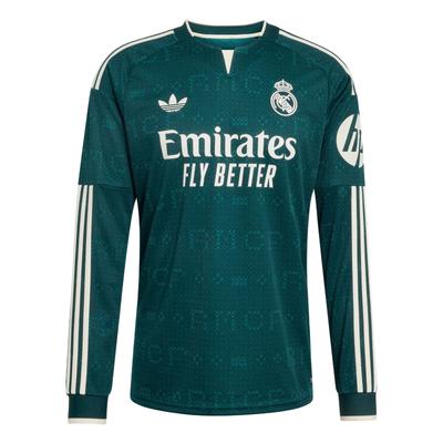 adidas Originals Real Madrid 26/27 Season Away Slim Fit Knitted Quick-Dry Soft Striped Long Sleeve Football Shirt Fan Version Men Tops KC3970