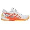 Asics Buty do piłki ręcznej POWERBREAK FF Rozmiar 102 Rozmiar E (1072A104), Kobiety, (Biały/Żywy Koralowy), (23,5 cm)