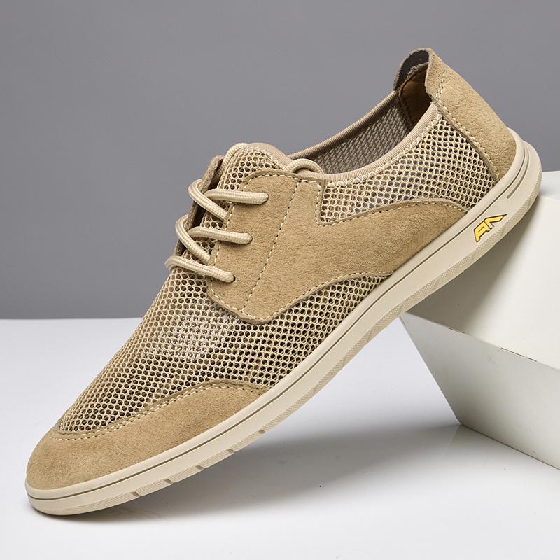 Oddychające siatkowe męskie obuwie letnie biznesowe męskie mokasyny wygodne buty do jazdy samochodem mokasyny męskie mieszkania buty