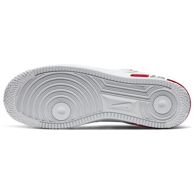 New Nike Air Force 1 React White Black Red CD4366-100