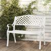 VidaXL Garden Bench 102 Cm Cast Aluminium White 317746