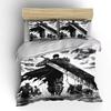Black-armored warrior wielding a greatsword Print Bedding Set 1Duvet Cover 2Pillowcases for Adult Children Luxury Gift Full Size