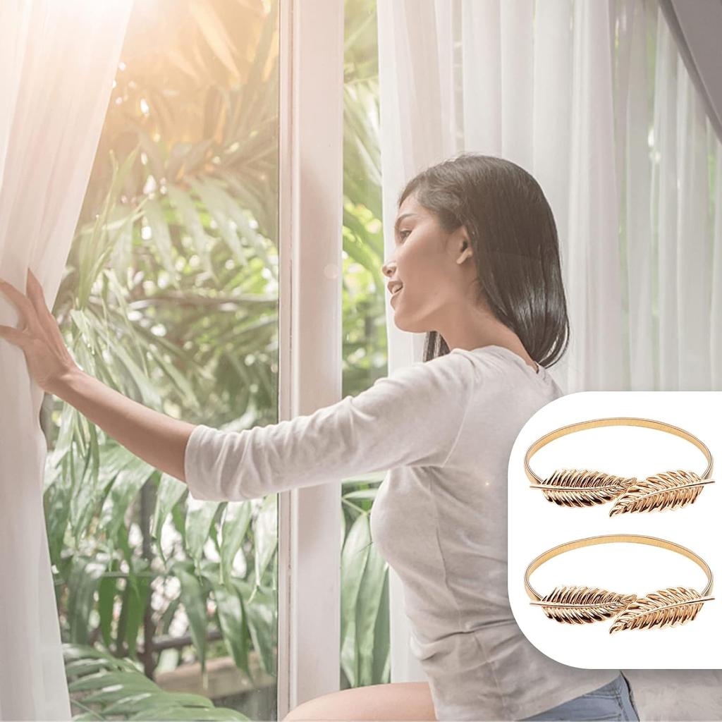 Curtain Tiebacks Aluminum Alloy Spring Design Curtain Ties Carving Design Curtain Holdback Curtain Holders for Drapes Thin or Thick Curtain Modern