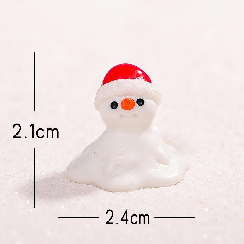 Christmas Simulation Cute Snowman Micro-landscape Car Decoration, Resin Craft Decorative Small Decoration Accessories