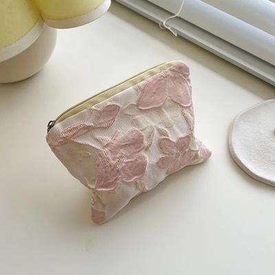 Frauen Nette Floral Mini Kleine Zipper Geldbörse Kupplung Geldbörsen Lippenstift Tasche Schlüssel Brieftasche Dame Baumwolle Reise Make-Up Lagerung Tasche beutel