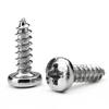Iron-Plated Nickel Phillips Round Head Self-Tapping Screw, Pointed Tail, Large Pan Head, Sizes M2/M3/M4
