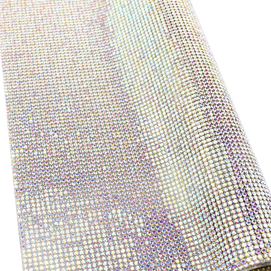Bling Wrap Crystal Ribbon Strips Rhinestone Mesh Roll Vases for Centerpieces, crafts