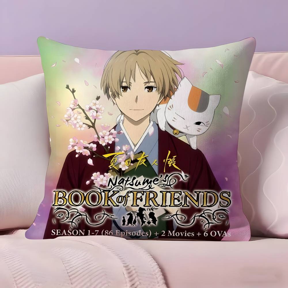 Anime N-Natsumes B-Book Of F-Friends Pillow Case Ultra Soft Skin Friendly Fabric Cloud Like Comfort & Concealed Zipper