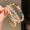 Copper Zircon Heart Open Bracelet For Women Fashion Jewelry Gift For Ladies