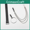 Fashionable Women Black Waist Belt With Circular Ring And Chain Tassel Daily For