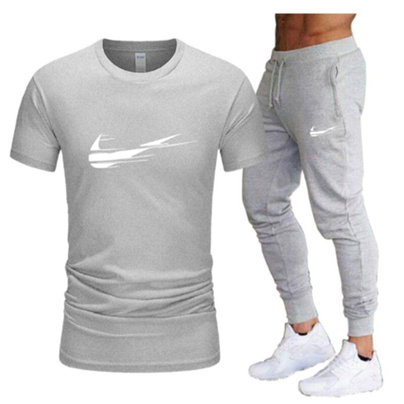 Conjuntos casuales masculinos chándal conjuntos hombre verano Set dos  piezas Camiseta Camiseta Marca Ropa De pista Sudadera masculina Trajes  deportivos S-2XL comprar a buen precio — entrega gratuita, reseñas reales  con fotos —