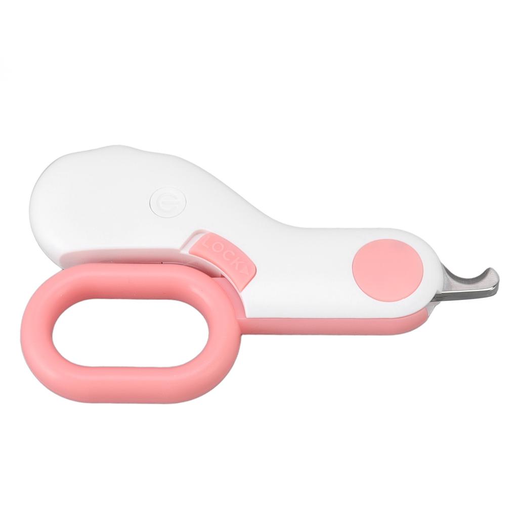 Cat Nail Clippers Professional Pet Claw Trimmer with LED Light for Cat Kitten Puppy Rabbit Hamster Pink
