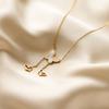 Hot-selling Classic Ins Niche Versatile Non-fading 18k Gold Titanium Steel Love Bow Collarbone Chain Necklace