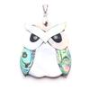 Natürlicher Eulenform-Abalone-Muschel-Anhänger Glückstier Perlmutt-Muschel-Charms für DIY-Schmuckherstellung Halsketten-Zubehör